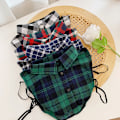 Miniatyrbilde 5 av 5: Dame falsk krage Avtakbar halv Plaid Vinter Business All- red black