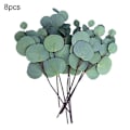Miniatyrbillede 1 af 5: Hjem grøn kunstig plante kunstig blomst Eucalyptus 32cm (8 stykker runde)