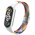 Pikkukuva 2 / 5: Värikäs Nylonpunosranneke yhteensopiva Xiaomi Mi Band 7:n kanssa