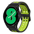Miniatyrbillede 1 af 5: Sort Grøn Sort Grøn Silikone Urrem kompatibel med Samsung Galaxy Watch 4 44mm