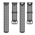 Miniatyrbillede 4 af 5: Sort Sort TPU Urrem kompatibel med Xiaomi Mi Band 7 Pro
