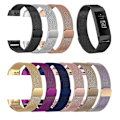 Miniatyrbilde 5 av 5: Champagne Gull Champagne Gull Rustfritt Stål Magnetisk Klokkereim kompatibel med Fitbit Charge 4 / 3 liten størrelse: 190x18mm (blå) Størrelse 190x18mm