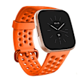 Miniatyrbillede 2 af 3: Orange Orange kompatibel med Fitbit Versa 2 Åndbar Silikone Urrem (hvid) kompatibel med Fitbit Versa 2
