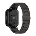 Miniatyrbillede 5 af 5: Sort sort metalrem med urkasse kompatibel med Xiaomi Redmi Watch2 Lite International Version