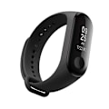 Pikkukuva 2 / 4: Musta silikoninen ranneke yhteensopiva Xiaomi Mi Band 3:n kanssa