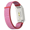 Miniatyrbillede 4 af 5: Brilliant Pink Brilliant Pink PC-etui + Nylon Loop-rem kompatibel med Xiaomi Mi Band 7 Pro