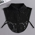 Miniatyrbilde 1 av 5: Dame falsk krage Avtakbar Multi-funksjonell skjorte Decora Sorge lace (black)