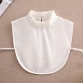 Miniatyrbilde 1 av 5: Dame falsk krage Avtakbar halv Avtakbar Allsidig Sh Fairy pleated [white]]
