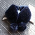 Miniatyrbilde 1 av 5: Dame falsk krage Avtakbar halv Kvinnelig Vinter pluss Tianhou Dark Blue 56CM