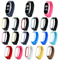 Miniatyrbilde 2 av 2: Mørkeblå Hvit Mørkeblå Hvit kompatibel med Xiaomi Mi Band 5 Tofarget Tpe Klokkereim