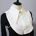 Miniatyrbilde 4 av 5: Dame falsk krage Avtakbar halv Business Dress Bomull Lang White