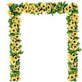 Miniatyrbild 1 av 4: 4 st Konstgjord Solrosgirlang, Solrosranka i Siden, Konstgjorda Blommor Med Gröna Blad