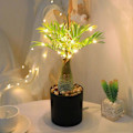 Miniatyrbilde 3 av 5: Kunstig Bonsai Tre med Lys USB-drevet Skrivebord Plante i Potte Realistisk Grønt Falsk Grønn Plante for Kontor Hjem Dekor A