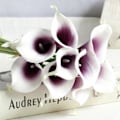 Miniatyrbilde 3 av 5: Tofarget serie PU mini calla lilje bukett kunstig blomst bryllupsbukett Kunstig Flora