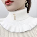 Miniatyrbilde 1 av 5: Dame falsk krage Avtakbar halv Pullover Vinter Tykk Varm White