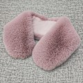 Miniatyrbilde 1 av 5: Dame falsk krage Avtakbar halvtykk Imitert Otter Leather pink