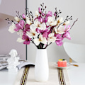 Miniatyrbillede 3 af 5: 1 Bundt Kunstig Gladiolus Landskabspleje Bordplade Ornamenter Kunstig Silkeblomst Stue Simulationsplante til Have Red