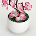 Miniatyrbillede 2 af 4: Simulerede potteplanter, falske blomster, bonsai, simulerede vintersødgrene, bonsai, simulerede blommeblomster, kunstige blomster pink