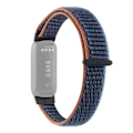 Miniatyrbillede 1 af 5: Mørkeblå Mørkeblå Nylon Loop Rem, kompatibel med Fitbit Luxe