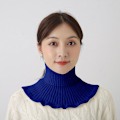 Miniatyrbilde 1 av 5: Dame falsk krage Avtakbar halv Varm Cervical Support Soli Sapphire Blue