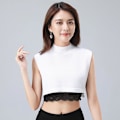 Miniatyrbilde 3 av 5: Dame falsk krage Avtakbar halv Avtakbar Pullover Avtakbar Turtleneck sky blue Default