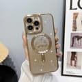 Kotelo iPhone 15 Pro Max -puhelimelle, kimalteleva, sähköpinnoitettu, magneettinen, samppanjakulta Noz35593