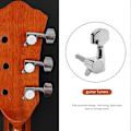Miniatyrbilde 5 av 5: 3l 3r Krom Elektriske Akustiske Strenger Mekaniske Gitar Stemmeskruer Tunere Sølv