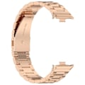 Pikkukuva 4 / 5: Ruusukultainen kolmen helmen metallinen kellon ranneke, yhteensopiva Xiaomi Mi Band 8 Pron kanssa