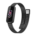 Miniatyrbilde 1 av 5: Svart Svart kompatibel med Fitbit Luxe Special Edition metallklokkereim