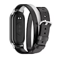 Miniatyrbilde 3 av 3: Mijobs Dobbel-Loop Lærreim Kompatibel med Xiaomi Mi Band 8