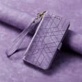 Fodral för iPhone 13 Pro Max Lila [med armband] Geometrisk Rem Flip