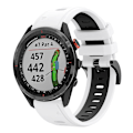 Miniatyrbillede 1 af 5: Hvid Sort Hvid Sort Silikone Urrem kompatibel med Garmin Approach S62 kompatibel med Garmin Approach S62