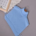 Miniatyrbilde 1 av 5: Dame falsk krage Avtakbar halv Avtakbar Pullover Avtakbar Turtleneck sky blue Default