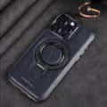 Etui til iPhone 16 Safirblå [beslag + magnetisk] læder Magnetisk stativ business high-end