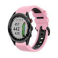 Miniatyrbillede 1 af 5: Pink Sort Pink Sort Silikone Urrem kompatibel med Garmin Approach S62