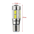 Miniatyrbilde 5 av 5: 2 STK W5W T10 12V 6000K 5630 10 SMD Bil LED Pære Canbus Skiltlys Kile Side Blinklys S