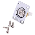 Miniatyrbilde 2 av 5: 4x Rektangulær Utgang Jack Plate Skrue for Elektrisk Gitar Bass - Sølv