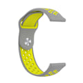 Pikkukuva 4 / 5: Harmaa Keltainen Harmaa Keltainen yhteensopiva Huawei Watch 3 / 3 Pro silikonirannekkeen kanssa