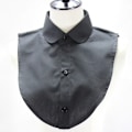 Pikkukuva 1 / 5: Naisten tekoviulus irrotettava puolipaita paita neulekoriste Black round neck
