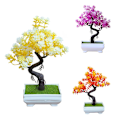 Pikkukuva 5 / 5: Keinotekoinen ruukkukasvi Bonsai-simulaatio Kasvi Kodin sisustus Pöydän keskipisteet Purple