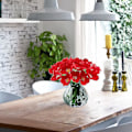 Miniatyrbillede 3 af 5: 20 stk. Kunstig Valmue Rød Blomsterbuket Falske Valmuer Juledekoration Til Hjem Bryllup Bord Butik