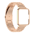 Pikkukuva 1 / 5: Ruusukultainen metallihihna kellokehyksellä, yhteensopiva Xiaomi Redmi Watch2 Lite International Version -kellon kanssa
