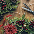 Miniatyrbilde 3 av 4: 24 stk. Mini Dobbel-Lags Juleblomster Rottingkrans Blomstertilbehør Dekor