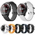 Miniatyrbillede 4 af 4: Silikonerem i Ocean-stil, kompatibel med Garmin Fenix 7