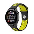 Miniatyrbillede 5 af 5: Sort Gul Sort Gul kompatibel med Huawei Watch 3 / 3 Pro silikoneurrem