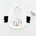 Miniatyrbilde 1 av 4: Dame falsk krage Avtakbar halv Bib Bomull Forkle Waterp Bird White