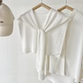 Miniatyrbilde 4 av 5: Dame falsk krage Avtakbar halv sjal Yttertøy Air Condi Khaki 100cm