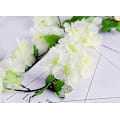 Miniatyrbillede 3 af 4: 2 Pakker Kunstige Kirsebæranke Blomster Plante Kunstig Efeu Hængende Grønt Blad Silke Guirlande Bryllupskunst Dekor (blå) white
