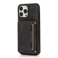 Fodral för iPhone iPhone 13pro max svart Korthållare Mjuk Sidoläder