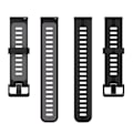 Pikkukuva 2 / 5: Musta Tummanharmaa Musta Tummanharmaa Silikoniranneke yhteensopiva Huawei Watch Gt 3 42mm kanssa